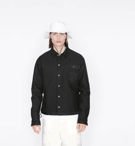 DIOR AND SACAI Overshirt Black Cotton Faille